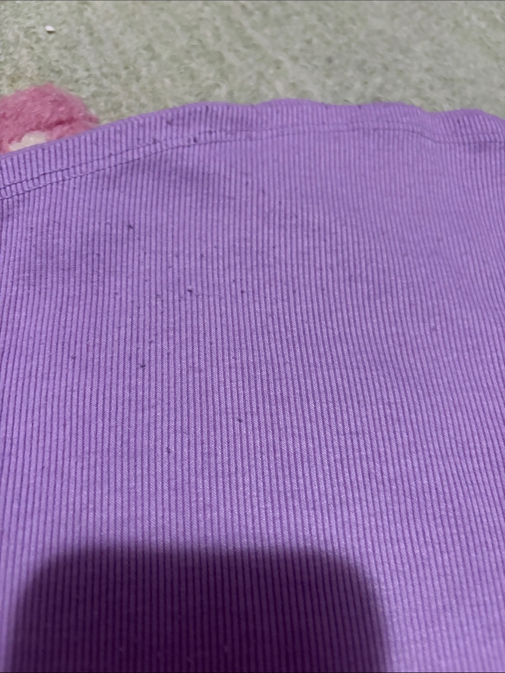 Girls' PixieLane Lavender Ruffle-Sleeve Ribbed Tee - Picture 3 of 4